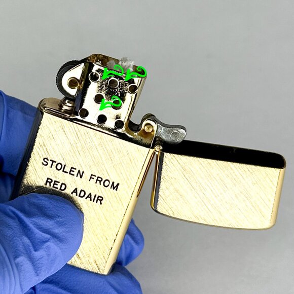 VTG Red Adair Unfired Barlow Wind Proof Lighter Stolen From Red Adair Japan - Picture 7 of 14